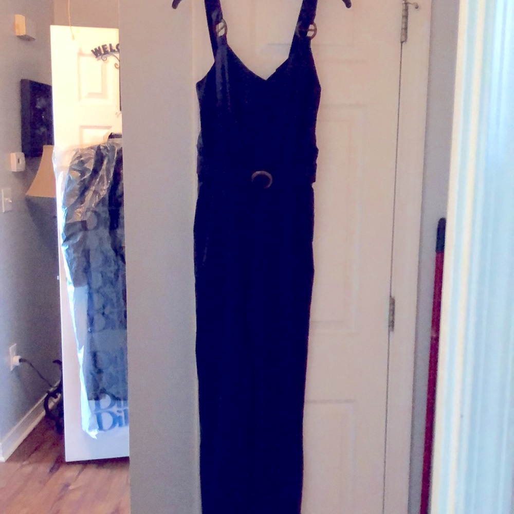 Navy jump suit